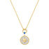 Two-Tone Eight-Pointed Star Signet Necklace